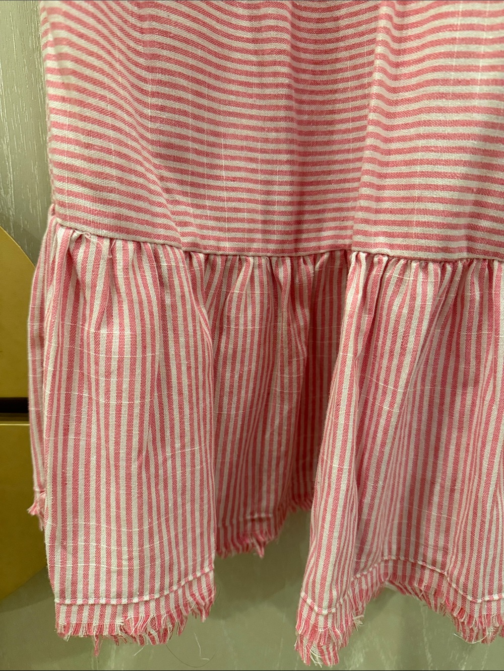 Umgee Pink Striped Ruffle Mini Dress - Picture 5 of 6